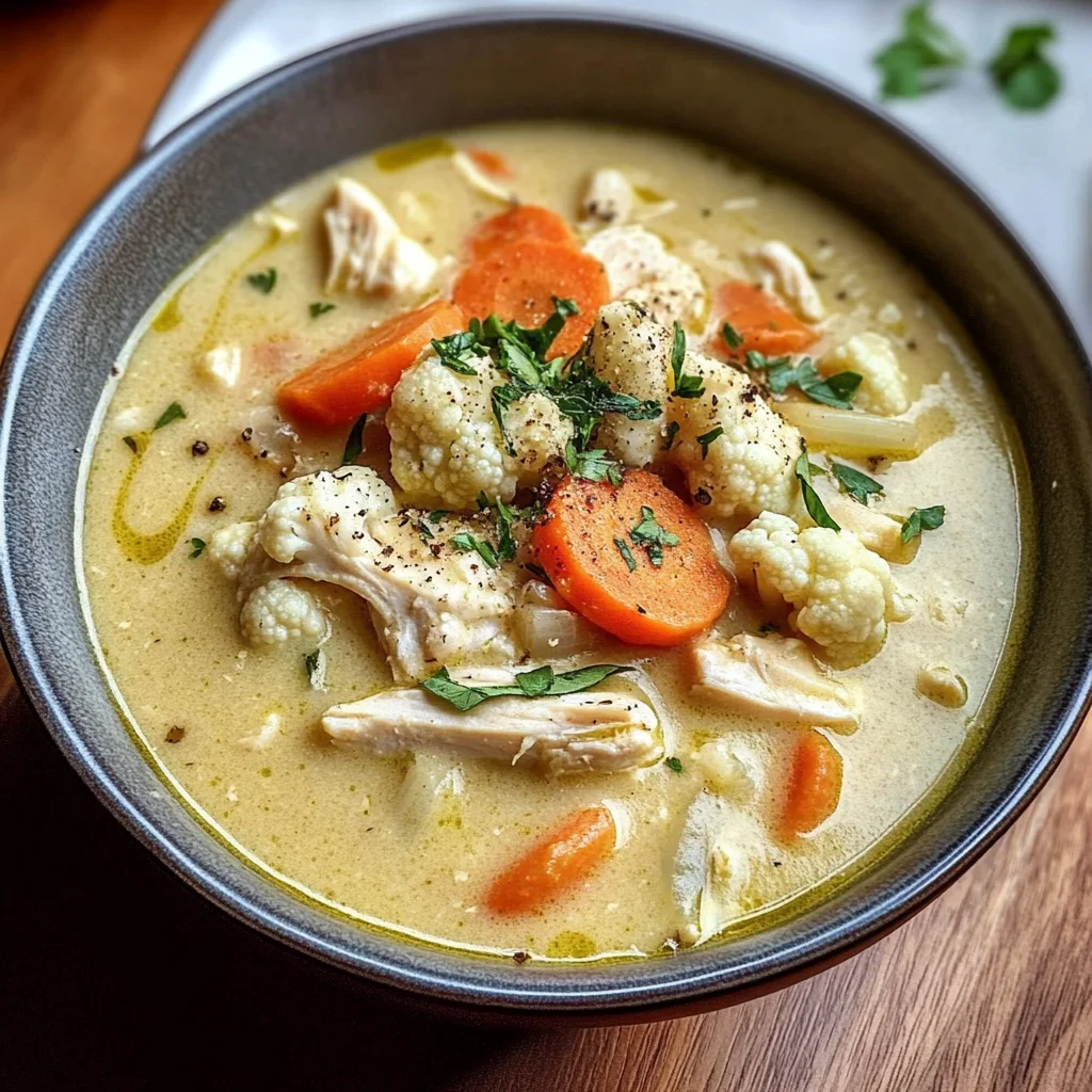 30-Minute Anti-Inflammatory Cauliflower Chicken Soup Recipe