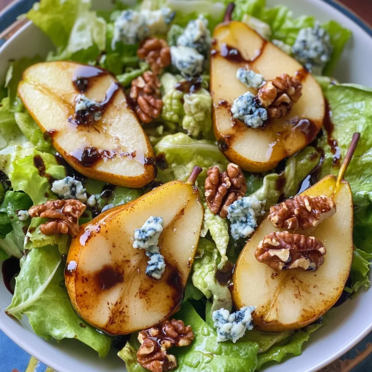 Caramelized Pear and Blue Cheese Salad: A Sweet and Savory Delight