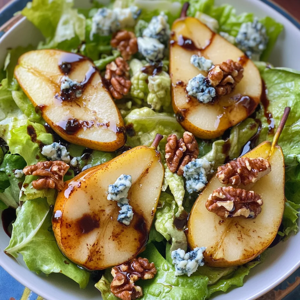 Caramelized Pear and Blue Cheese Salad: A Sweet and Savory Delight