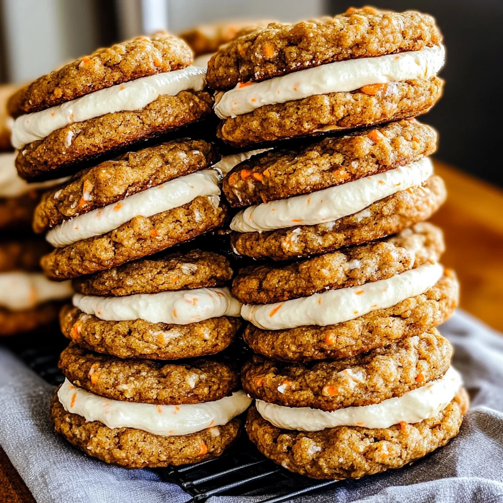Carrot Cake Cookie Sandwiches