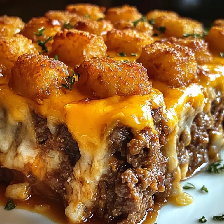 Cheesy Meatloaf & Tater Tot Bake: A Comfort Food Delight