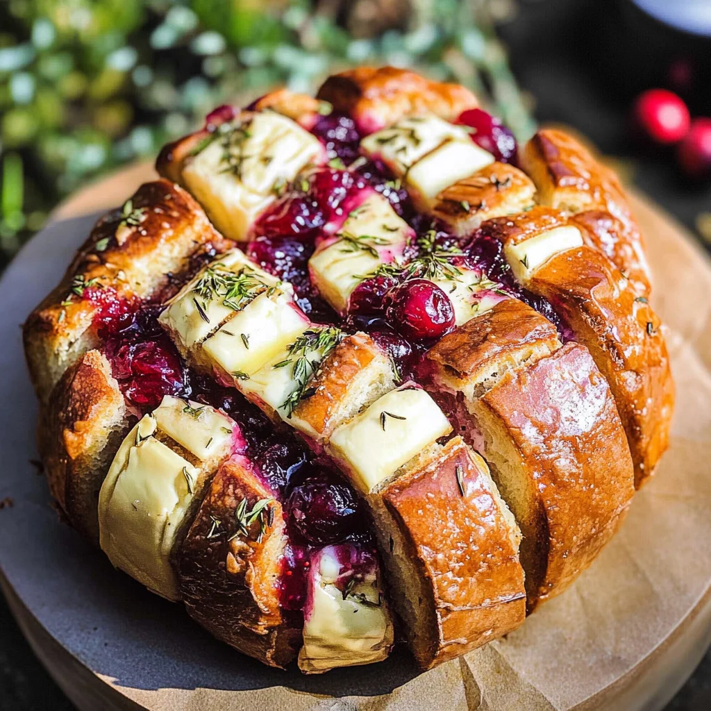 Cranberry Brie Pull-Apart Bread