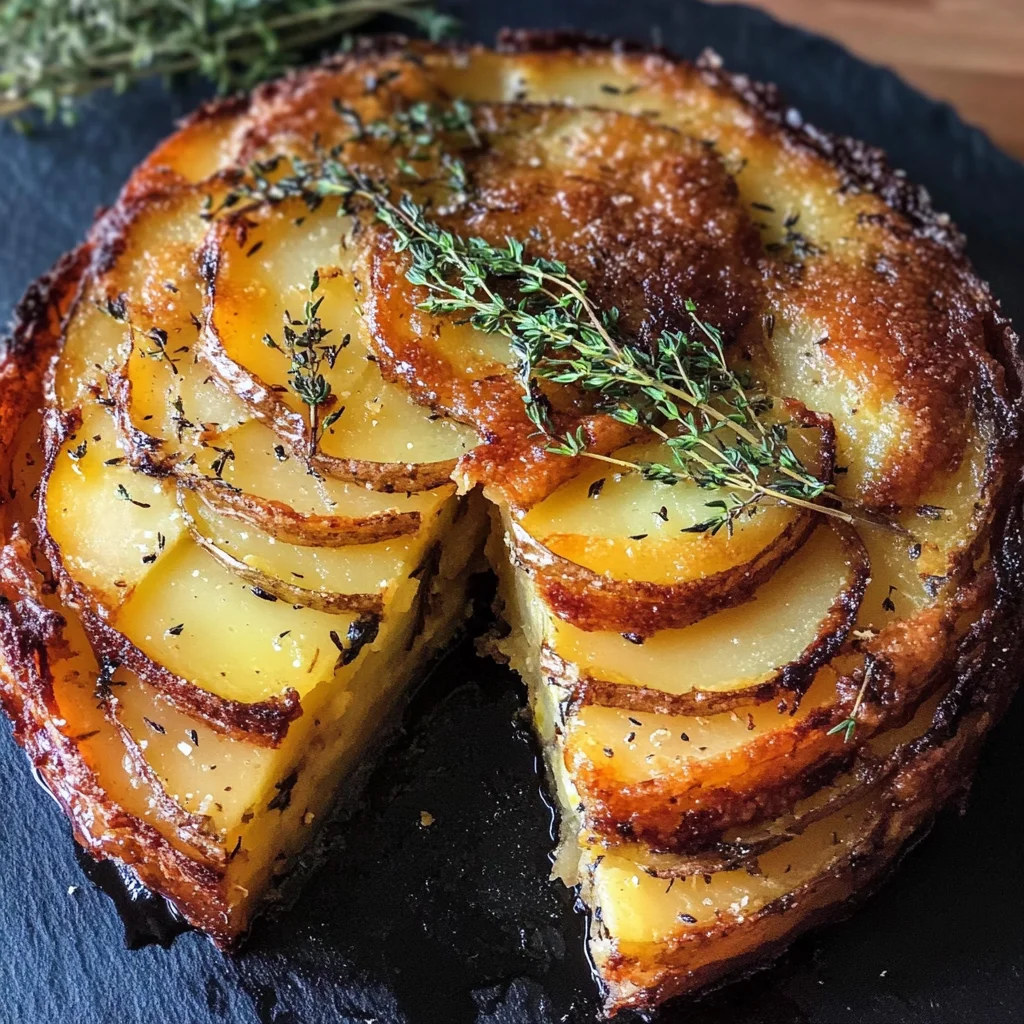 Crispy Balsamic-Thyme Potato Torte