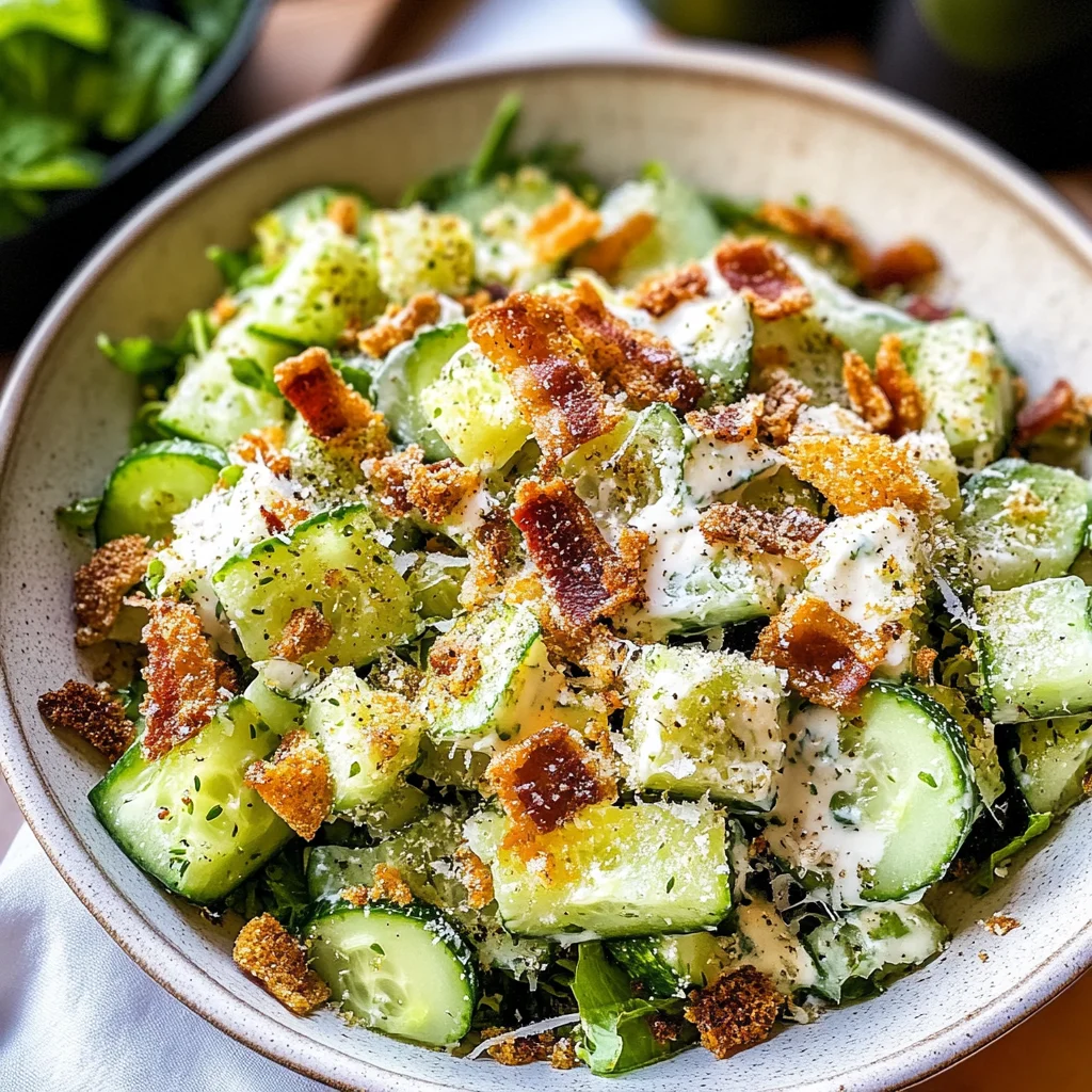 Cucumber Caesar Salad