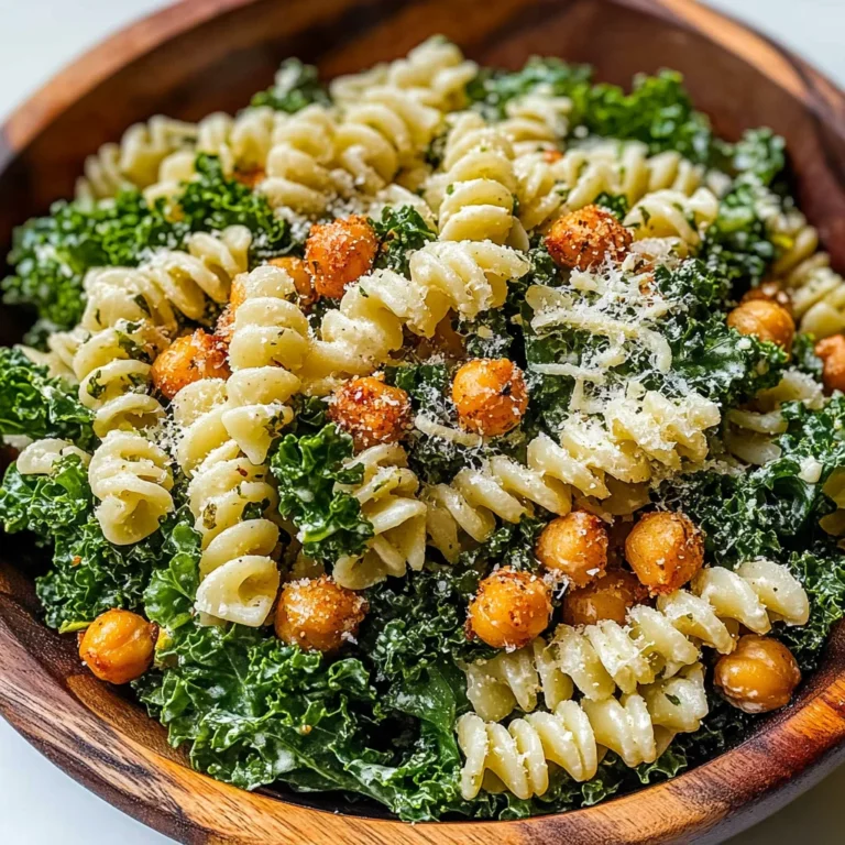 Kale Caesar Pasta Salad