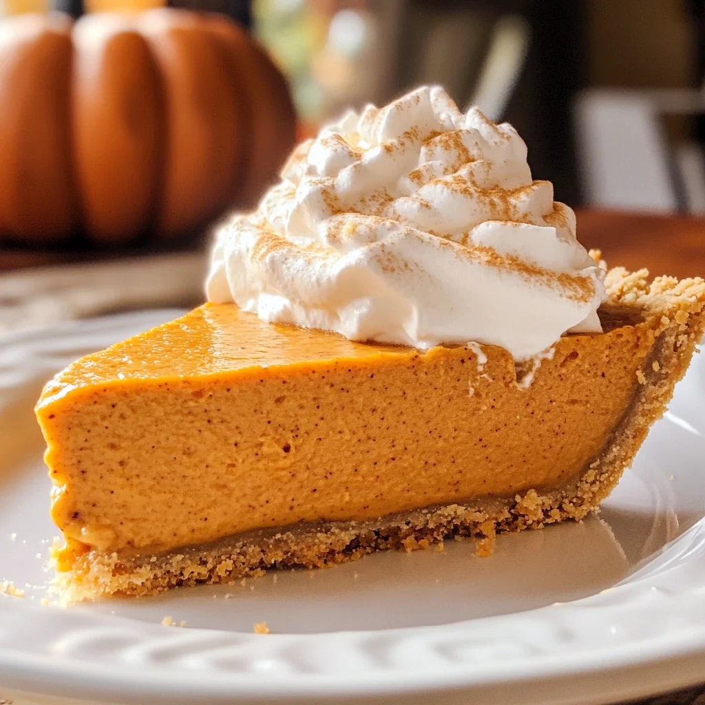 No Bake Marshmallow Pumpkin Pie