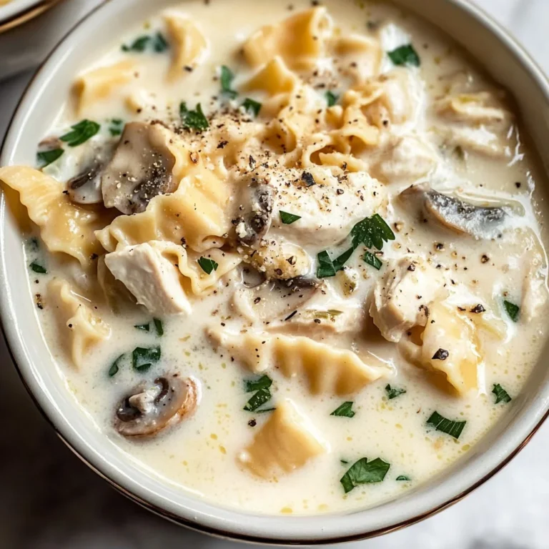 Roasted Garlic White Chicken Lasagna Soup