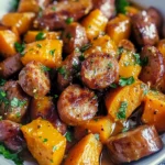 Sausage and Sweet Potatoes with Honey Garlic Sauce