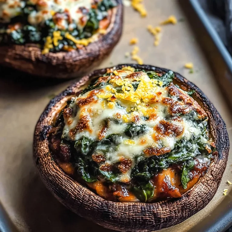 Spinach and Cheese Stuffed Portobello Mushroom Recipe