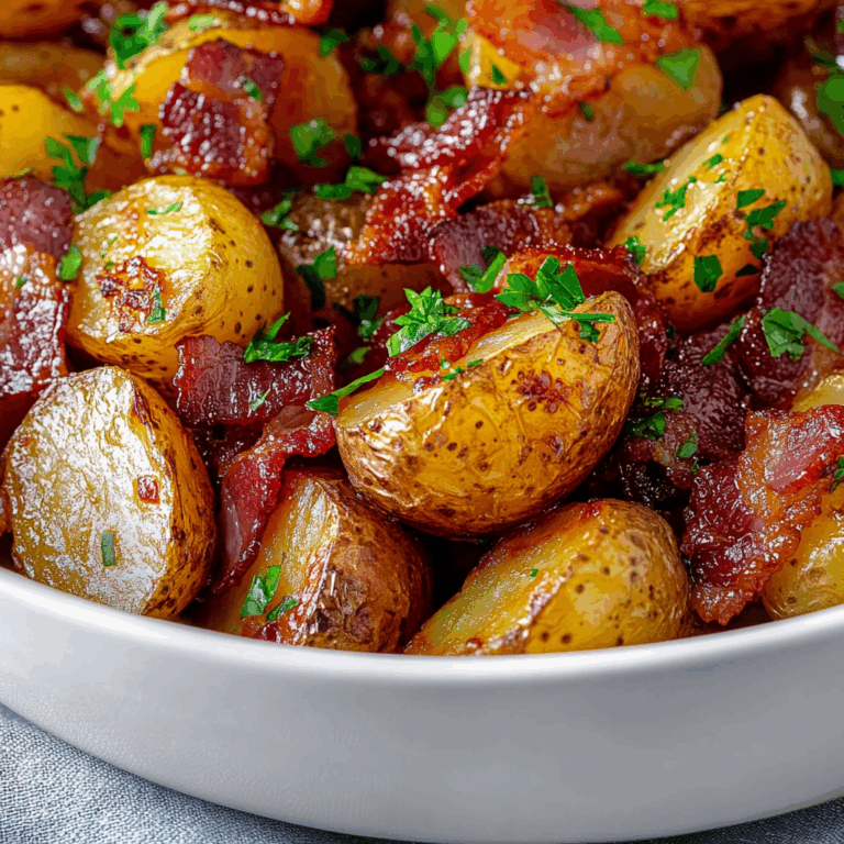 Crispy Bacon Honey Roasted Potatoes